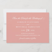 Klassieke Elegant Roos Gold Wedding Save The Date (Voorkant)