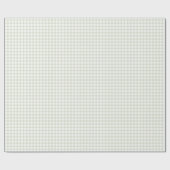 Klassieke Elegant Sage Green Gingham Cadeaupapier (Vlak)