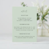 Klassieke Elegant Sage Green Wedding Enclosure Kaa Kaart (Staand voorkant)