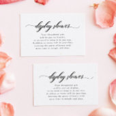Klassieke Elegant Script Bridal Baby Display Showe Notitiekaartje