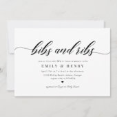 Klassieke Elegant Script Couples BBQ Baby shower Kaart (Voorkant)