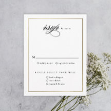Klassieke Elegant Script Gold Wedding