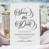 Klassieke Elegant Script Minimalistische bruiloft Save The Date