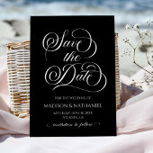Klassieke Elegant Script Minimalistische bruiloft Save The Date