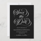 Klassieke Elegant Script Minimalistische bruiloft Save The Date (Voorkant)