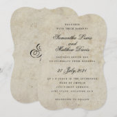 Klassieke Elegant Script Plechtige bruiloft Kaart (Voorkant / Achterkant)