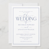 Klassieke Elegant Script Wedding Kaart (Voorkant)