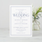 Klassieke Elegant Script Wedding Kaart (Staand voorkant)