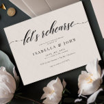 Klassieke Elegant Script Wedding Rehearsal Dinner Kaart<br><div class="desc">Klassieke Elegant Script Wedding Rehearsal Dinner Uitnodiging</div>