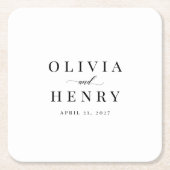 Klassieke Elegant Script Wedding Rehearsal Dinner Kartonnen Onderzetters (Voorkant)