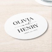 Klassieke Elegant Script Wedding Rehearsal Dinner Ronde Kartonnen Onderzetter (Gebogen)