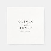 Klassieke Elegant Script Wedding Rehearsal Dinner Servet (Voorkant)