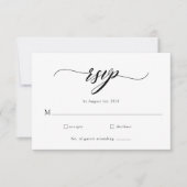 Klassieke Elegant Script Wedding RSVP Kaart (Voorkant)