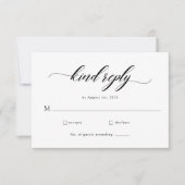 Klassieke Elegant Script Wedding RSVP Kaart (Voorkant)
