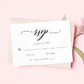 Klassieke Elegant Script Wedding RSVP Kaart