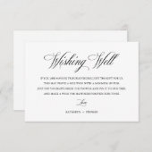 Klassieke Elegant Script Wishing Well Enclosure Ka Informatiekaartje (Voorkant / Achterkant)