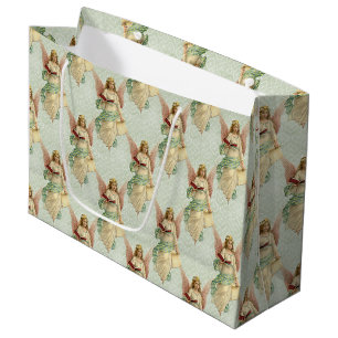 Klassieke Elegant Victoriaans Vintage Kerstangels Groot Cadeauzakje