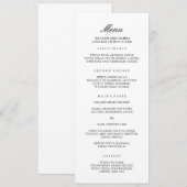 Klassieke Elegant Weddenrenmenu Menu (Voorkant / Achterkant)