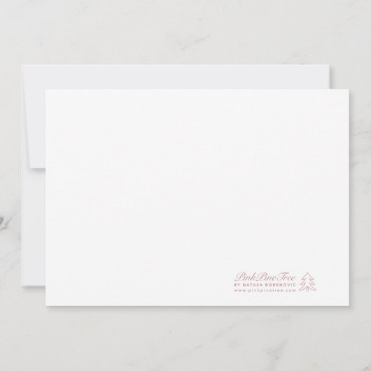 Klassieke Elegant White Simple Wedding Invite Kaart (Achterkant)