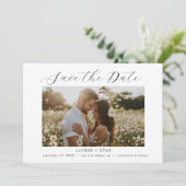 Klassieke elegant zwart en wit sparen de Datum Kaart (Staand voorkant)