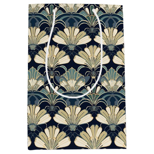 Klassieke elegante 1920s geïnspireerde Art Deco Fa Medium Cadeauzakje (Voorkant)