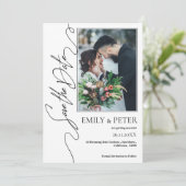 Klassieke Elegante 2 Foto Bruiloft Save the Date (Staand voorkant)