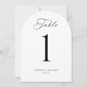 Klassieke Elegante 5x7 Tafelnummers voor de Bruilo (Voorkant)