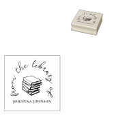 Klassieke elegante aangepaste naam uit het bibliot rubberstempel (Gestempeld)
