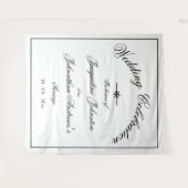 Klassieke Elegante Aangepaste Witte Trouw Achtergr Wandkleed (Voorkant (horizontaal))