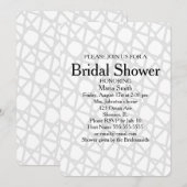 Klassieke Elegante Abstracte Bruidsdouche Uitnodig Kaart (Voorkant / Achterkant)