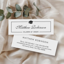 Klassieke elegante Afstuderen Afstuderen Kaart inv
