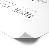 Klassieke elegante alfabetische bruiloft poster (Hoek)