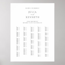 Klassieke elegante alfabetische bruiloft poster