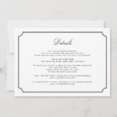 Klassieke Elegante All-in-One Witte Eenvoudige Huw Kaart (Achterkant)