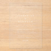 Klassieke Elegante Bijbelvers Christelijke bruilof Acryl Uitnodigingen (Voorkant)