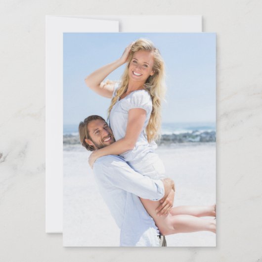 Klassieke Elegante Blauwe en Witte Bloemen Bedankkaart (Achterkant)