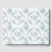 Klassieke Elegante Blauwe en Witte Bloemen Gastenboek (Achterkant)