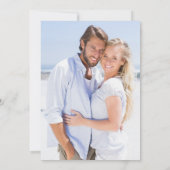 Klassieke Elegante Blauwe en Witte Bloemen Save The Date (Achterkant)