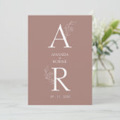 Klassieke Elegante Bloemen Huwelijksuitnodiging Kaart (Staand voorkant)