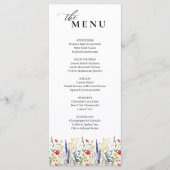 Klassieke Elegante Bloementuin Bloom Wedding Menu (Voorkant)