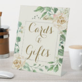 Klassieke Elegante Bloemrijke Bruidsuitnodiging Reclamebord Met Voetstuk (Insitu)