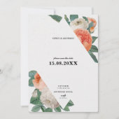 Klassieke Elegante Bloemtypografie Bruiloft Save The Date (Voorkant)