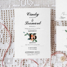 Klassieke Elegante Bloemtypografie Trouwen