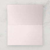 Klassieke Elegante Blush Roze Chique Bruiloft Plaatskaartje (Binnenkant ongevouwen)