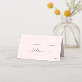 Klassieke Elegante Blush Roze Chique Bruiloft Plaatskaartje