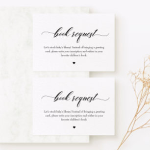 Klassieke elegante Boek voor de Kaart van het Tuss Notitiekaartje