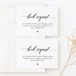 Klassieke elegante Boek voor de Kaart van het Tuss Notitiekaartje