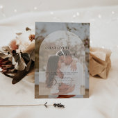 Klassieke Elegante Boog Foto Bruiloft Kaart