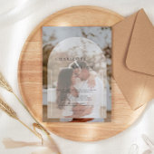 Klassieke Elegante Boog Foto Bruiloft Kaart