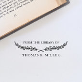 Klassieke elegante botanische aangepaste naambibli rubberstempel